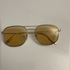 Ermenegildo Zegna EZ0128 32E yellow sunglasses with gold rim